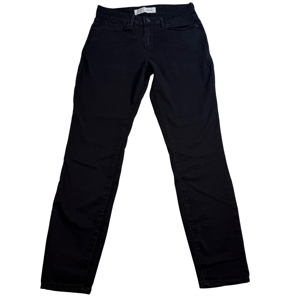 Signature by Levi Strauss & Co Womens Mid Rise Skinny Jeans Black Size 10 W30